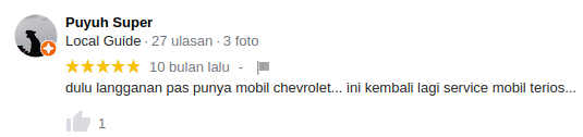 review testimoni bengkel service mobil chevrolet jogja